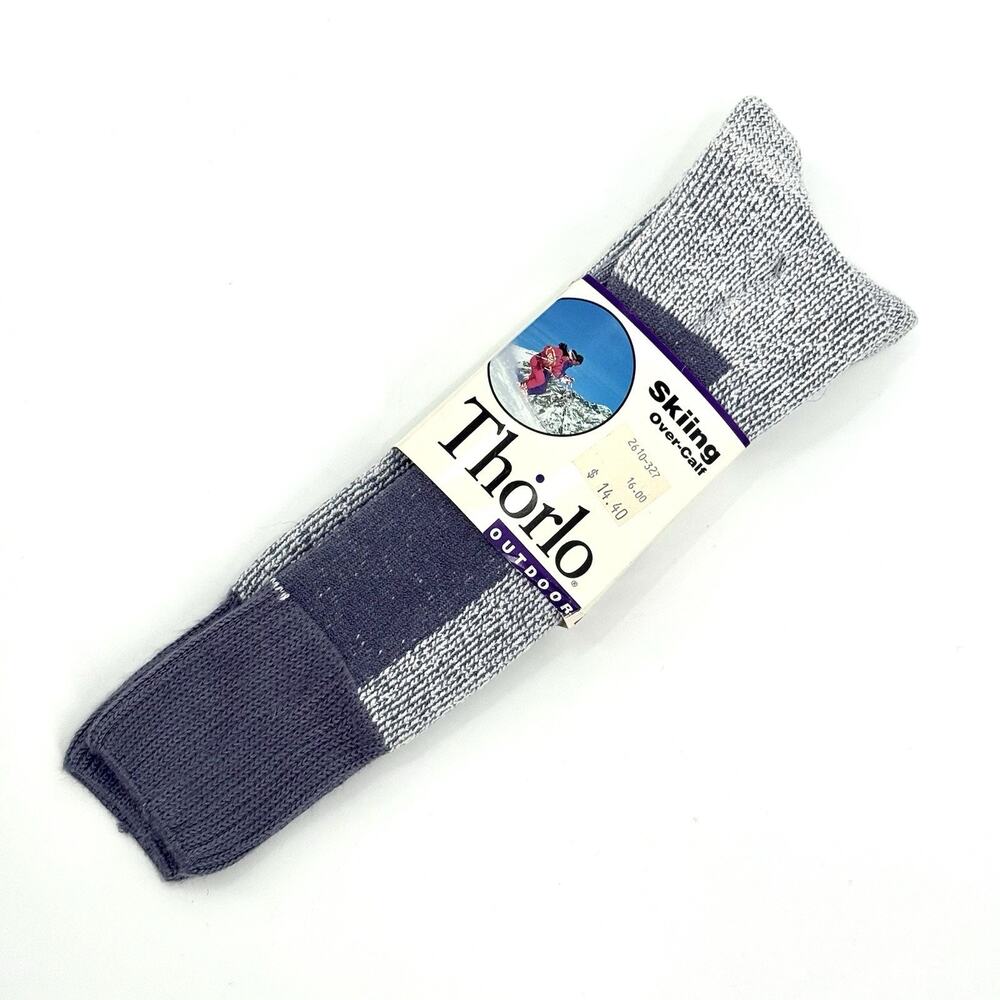 Thorlo Ski Socks Unisex Overcalf acrylic Blend Outdoor Made In The USA Vintage